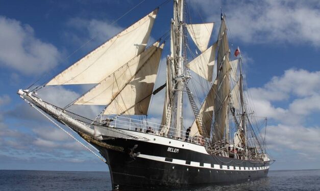 le bateau Belem en mer