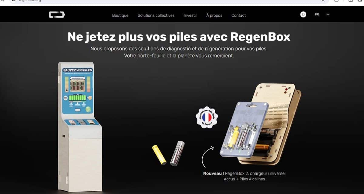 RegenBox, régénérateur de piles alcalines