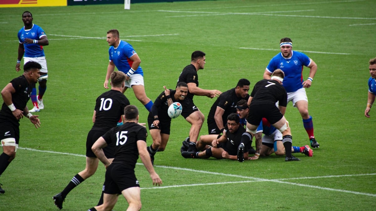match de rugby entre la France et la Nouvelle Zélande