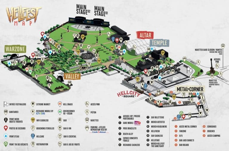 Hellfest 2024 : camping, carte d'accès et plan du site