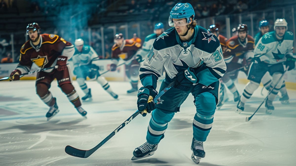 Joueurs de hockey en action