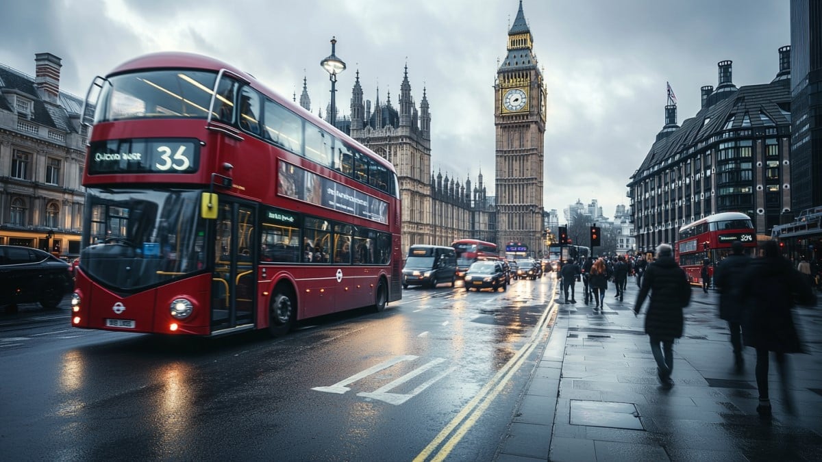 Bus rouge à Londres