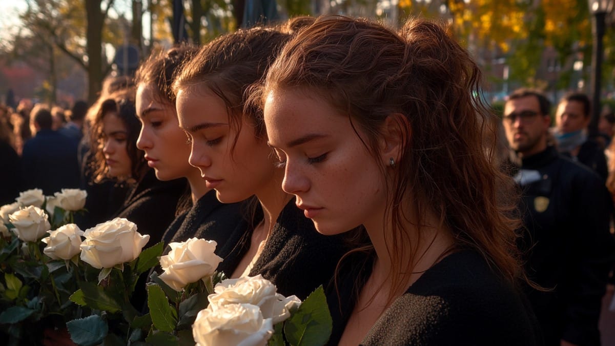 Femmes avec roses blanches