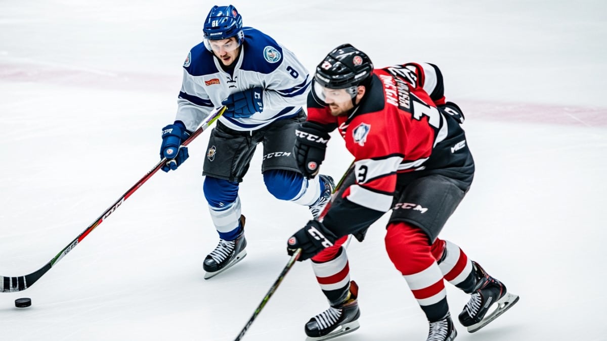 Joueurs de hockey en action