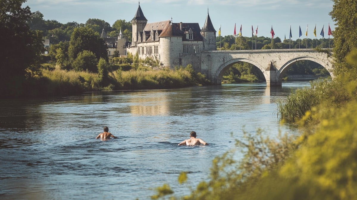 Baignade dans la Loire