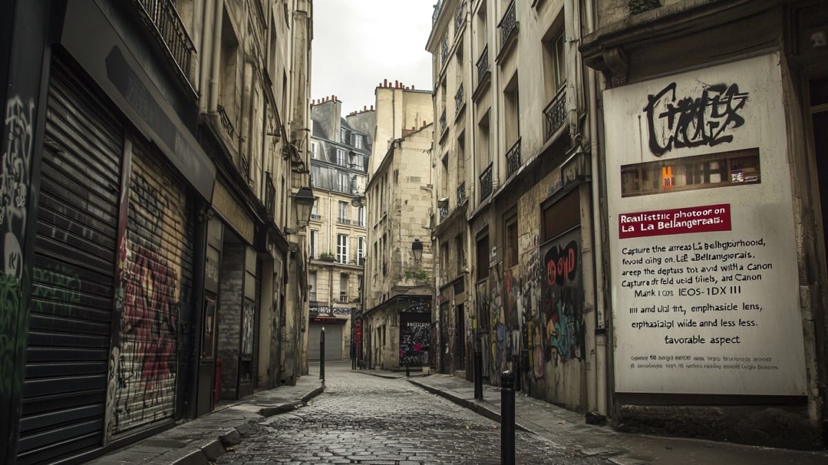 Rue urbaine avec graffitis