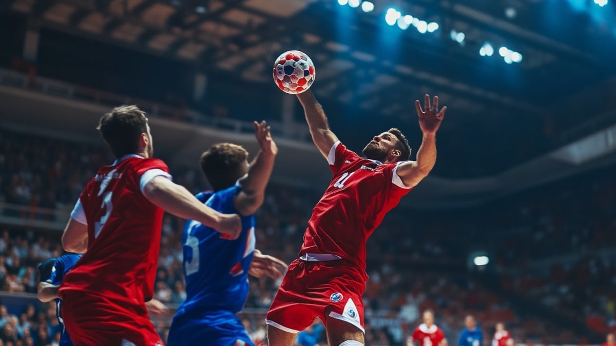 Match intense de handball