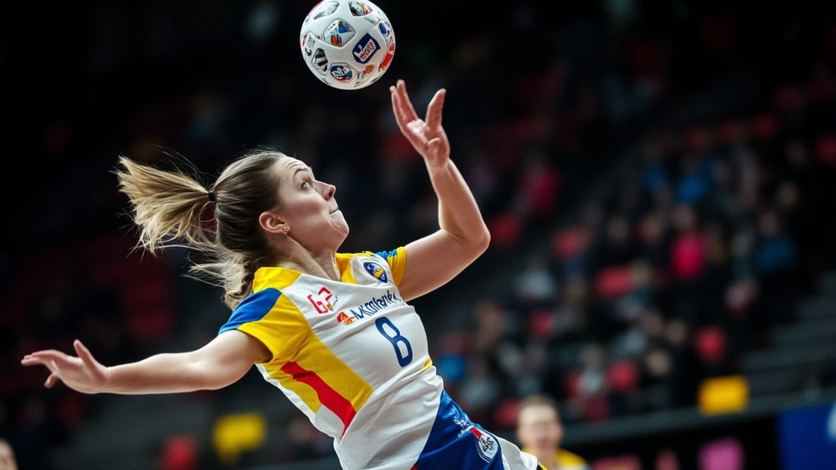 Joueuse de volleyball en action