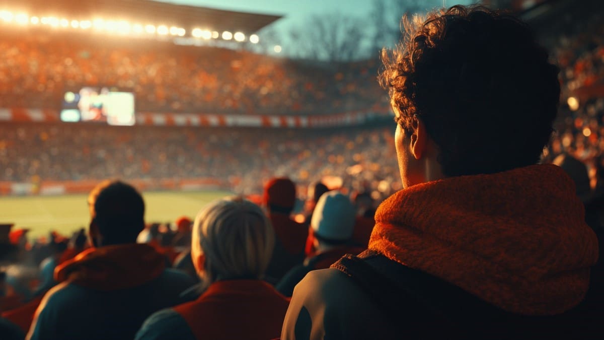 Vue d'un match de football