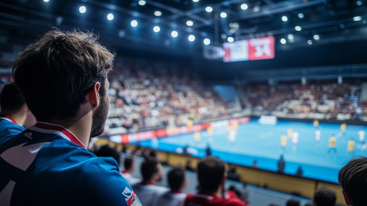 Supporter regardant un match de handball