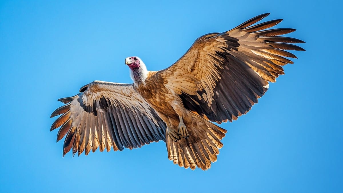 Vautour volant dans le ciel