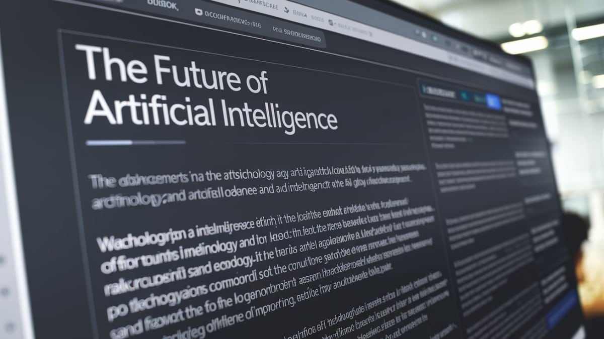 Article sur intelligence artificielle