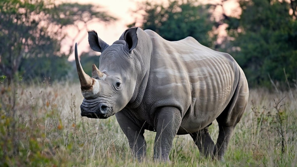 Rhinocéros dans la savane africaine