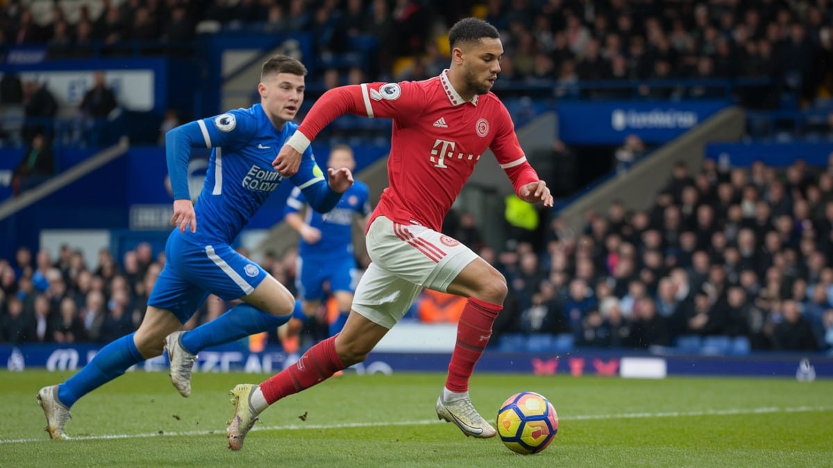 Joueurs de football en action