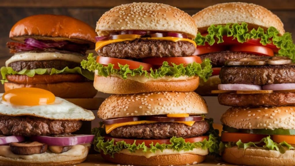 Assortiment de burgers variés