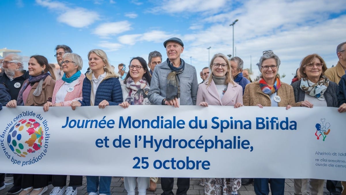 Manifestants pour le Spina Bifida