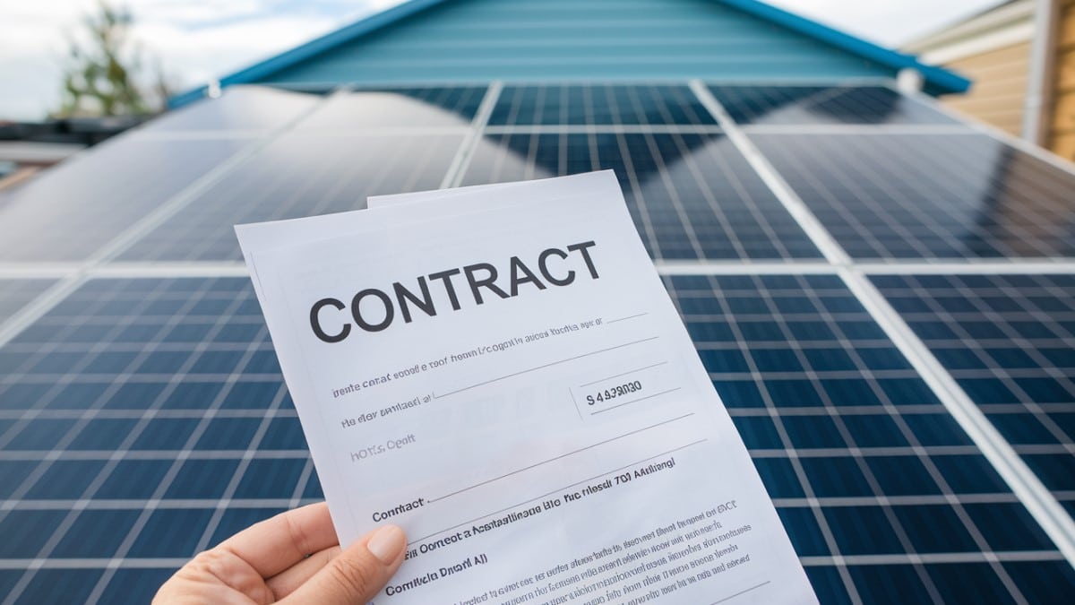 Contrat panneaux solaires