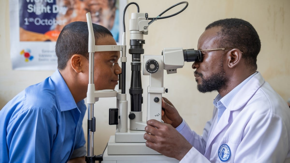 Consultation médicale de la vue