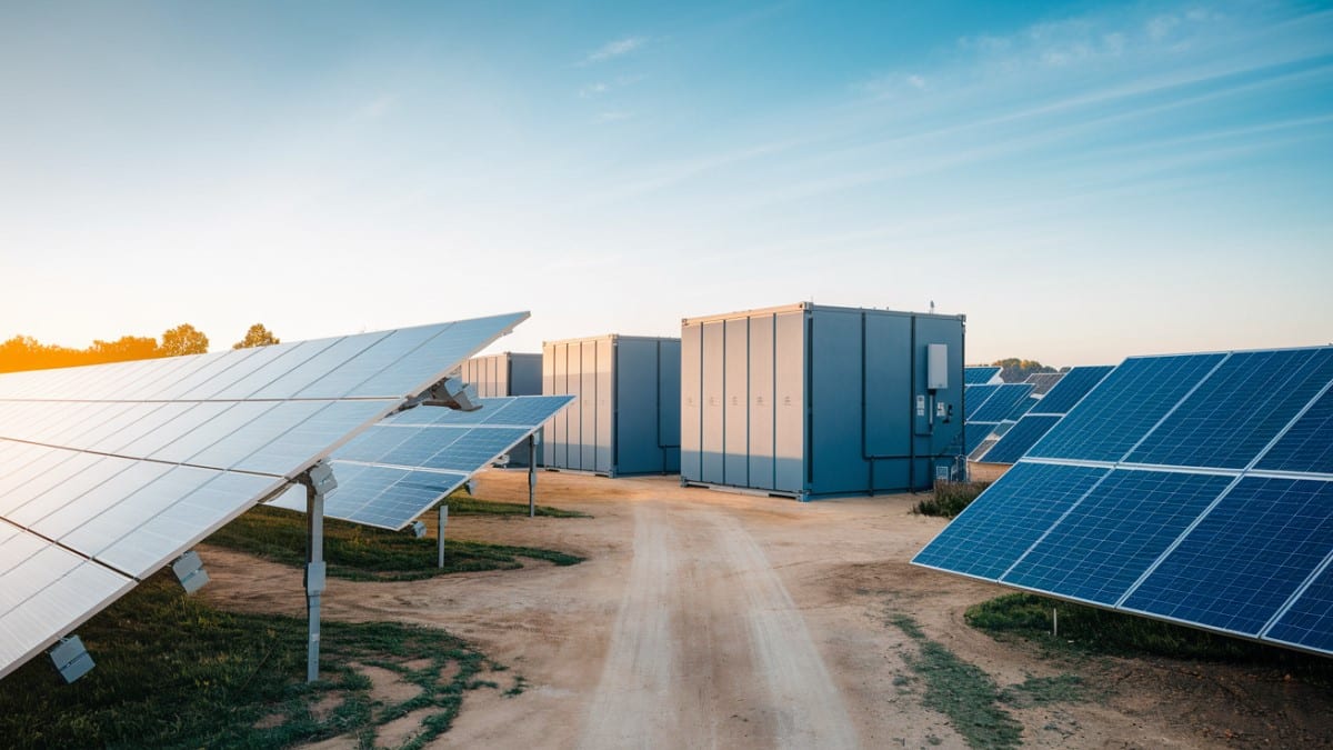 Ferme solaire et stockage