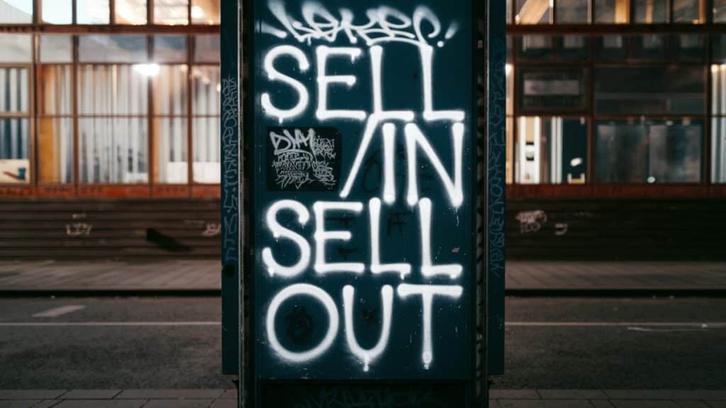 Graffiti "Sell In Sell Out"