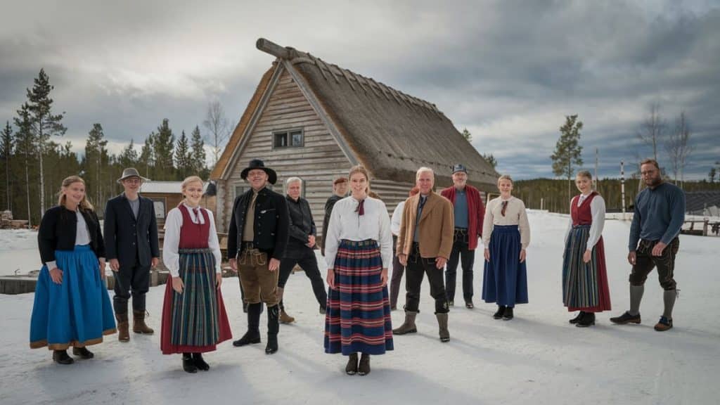 Personnes en tenues traditionnelles