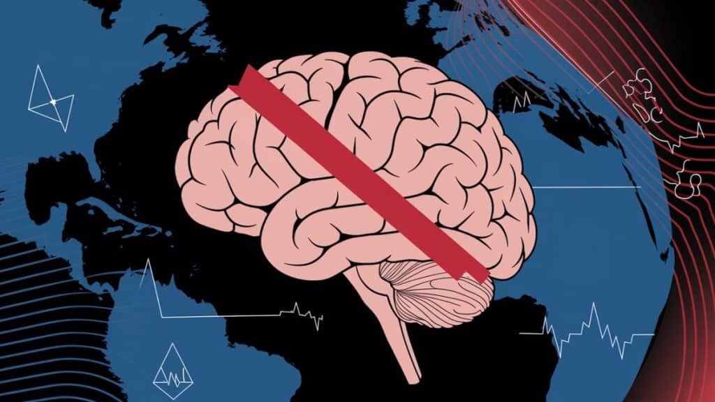 Cerveau avec signe AVC