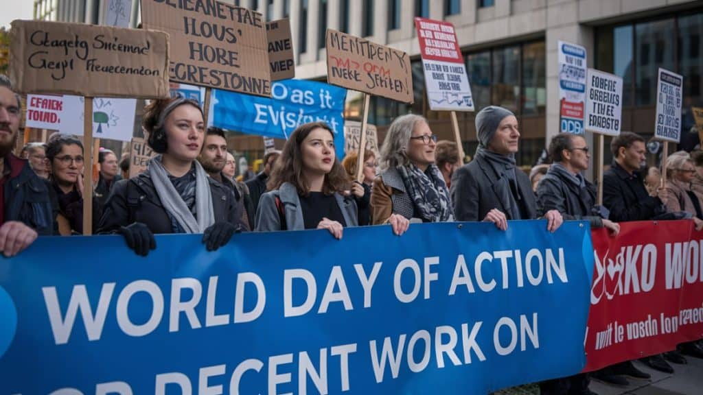 Journée mondiale d’action pour le travail décent, 7 octobre (1/1)