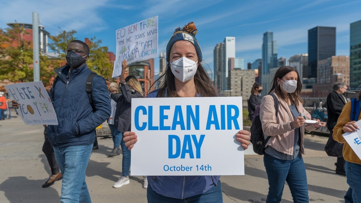 Manifestants pour air pur