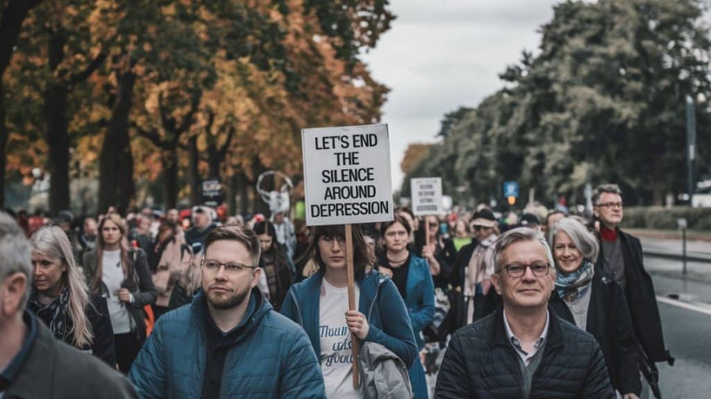 Manifestation contre la dépression