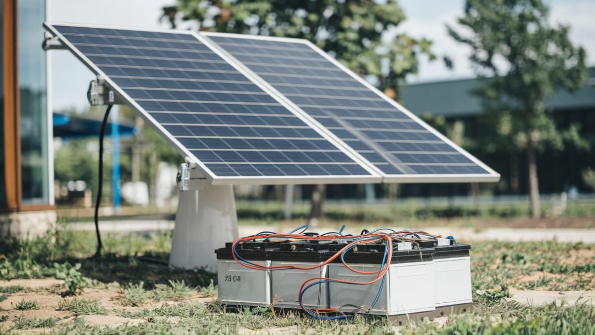 Panneau solaire et batterie