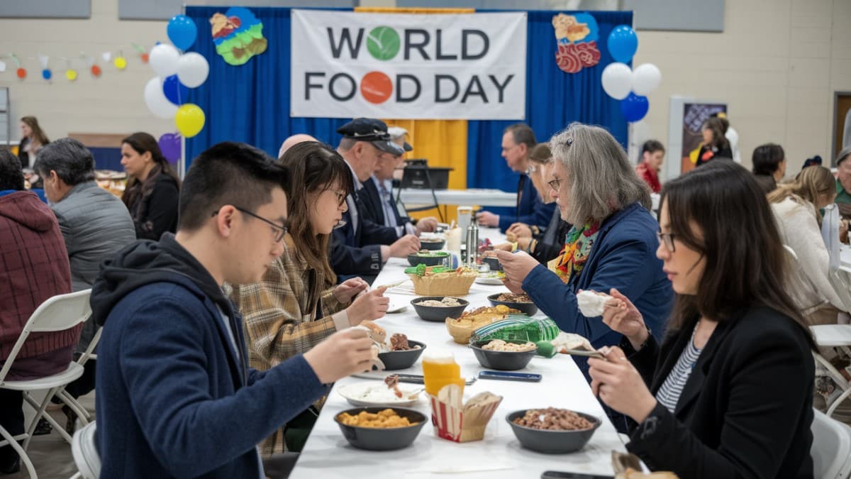 Participants lors d'un repas