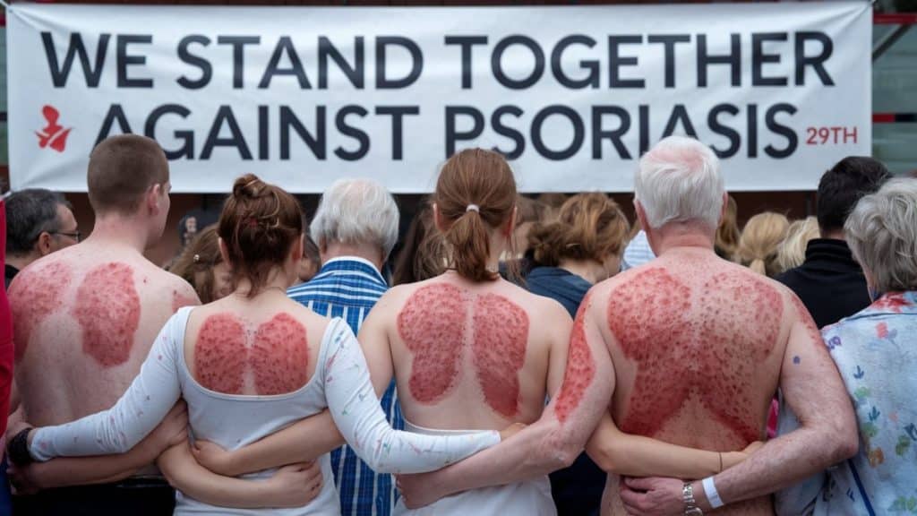 Personnes unies contre psoriasis