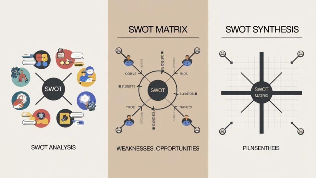 Schéma de la matrice SWOT