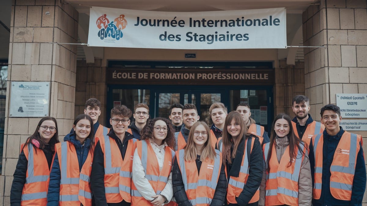 Groupe de stagiaires motivés