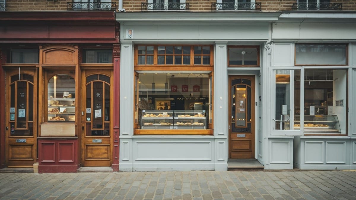 Façade de boulangerie artisanale