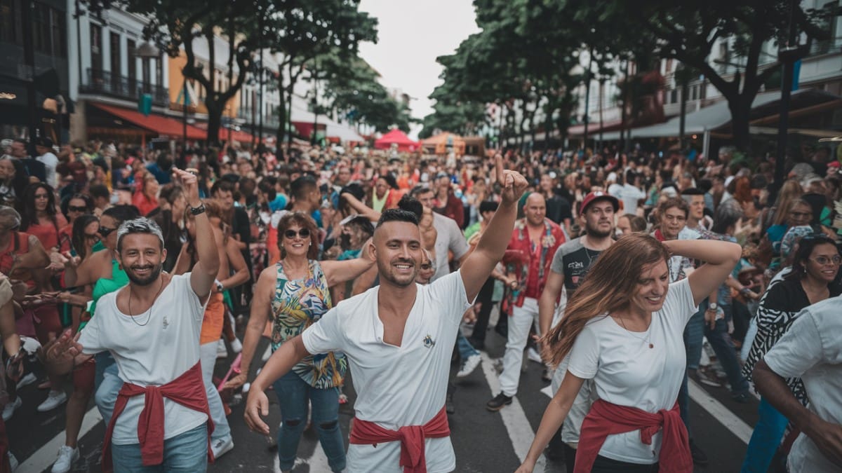 Danseurs lors d'une fête