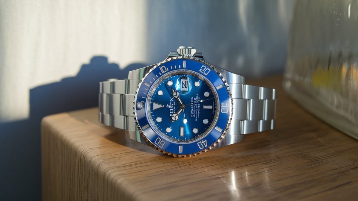 Montre de luxe bleue