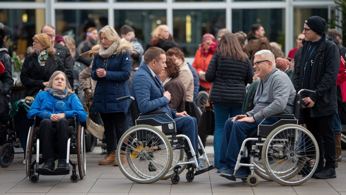 Discussion entre personnes handicapées