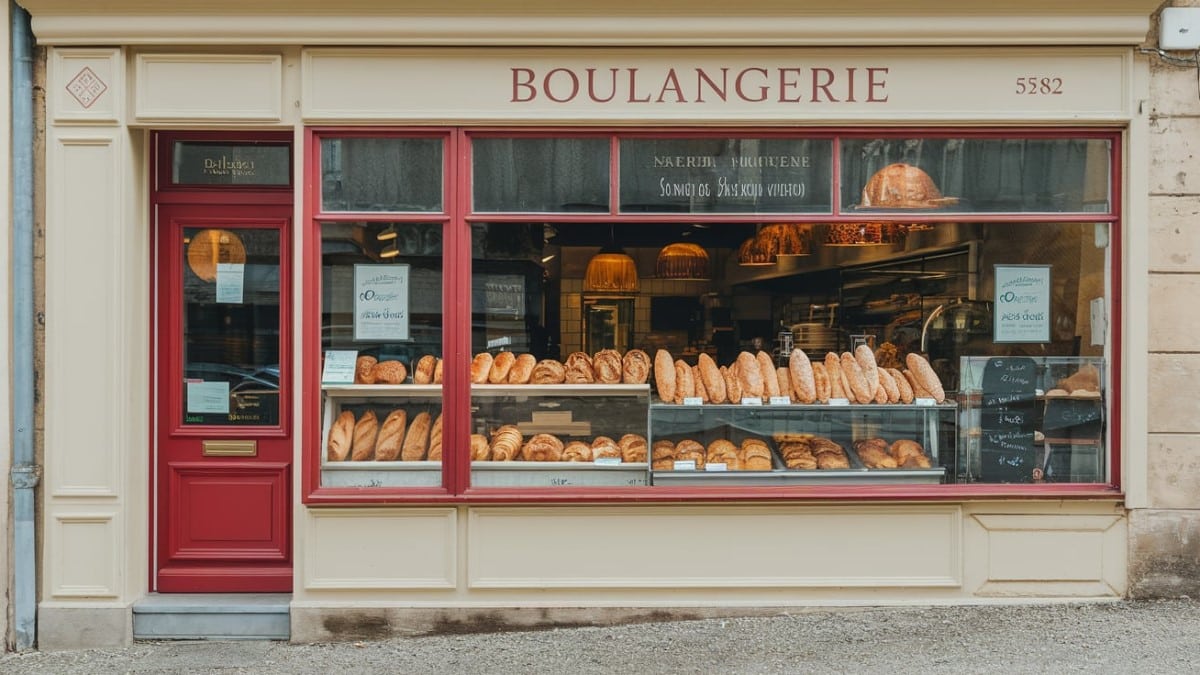 Devanture de boulangerie authentique