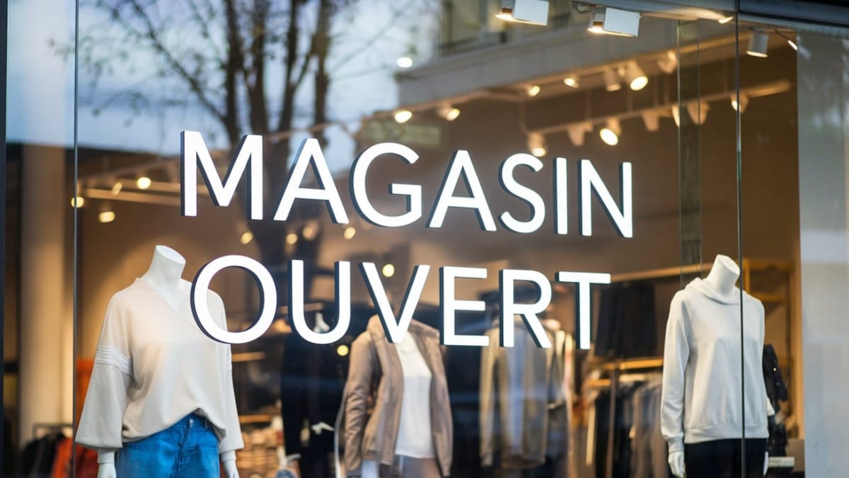 Vitrine de magasin ouvert