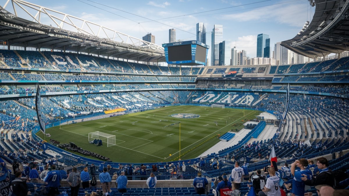 Intérieur d'un grand stade