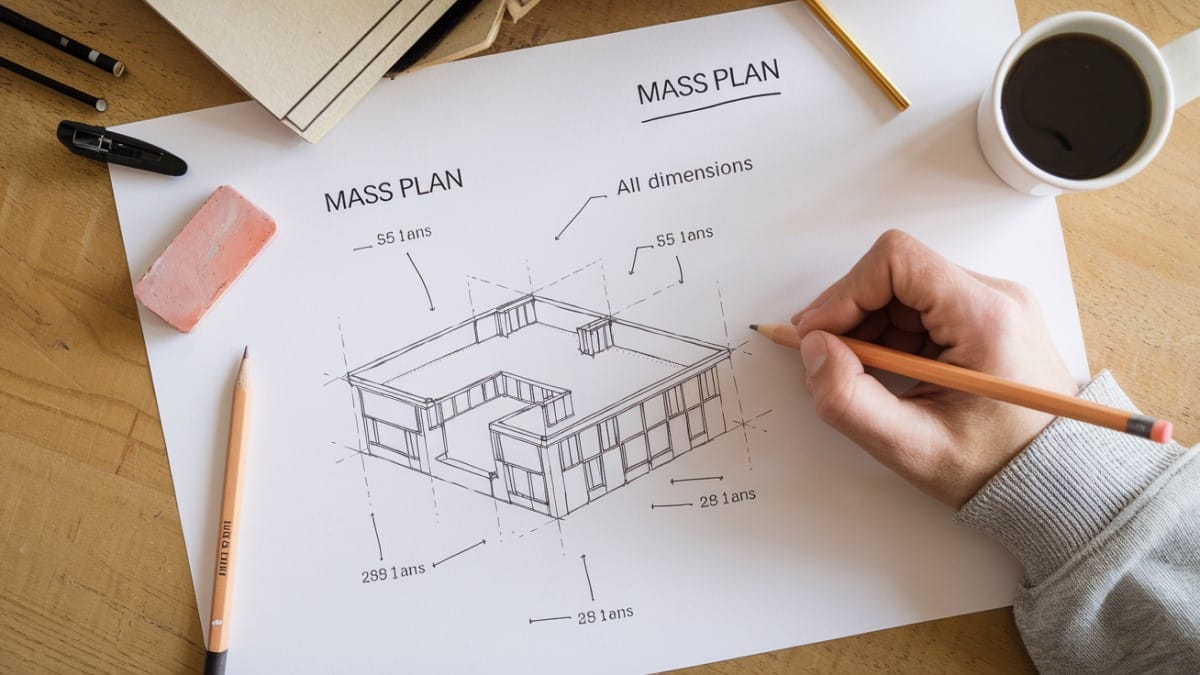 plan croquis maison moderne