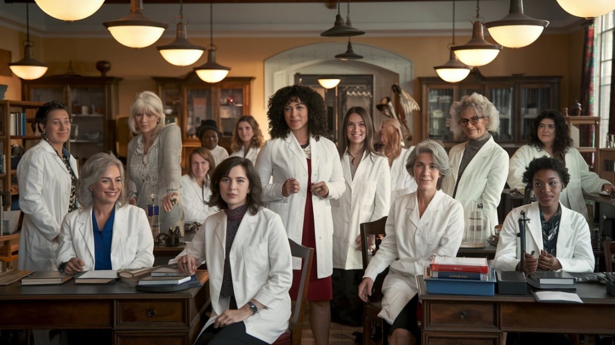 Groupe de femmes scientifiques