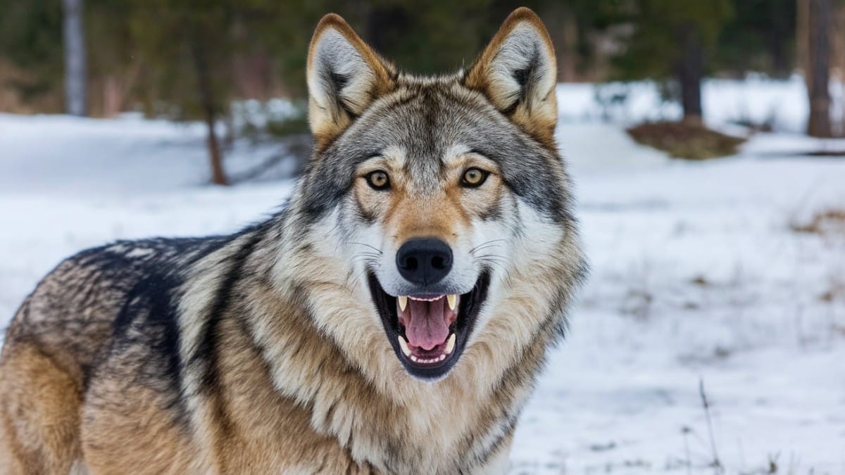 Loup en pleine nature