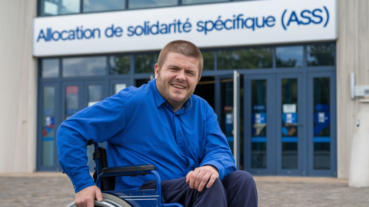 Homme devant bâtiment ASS