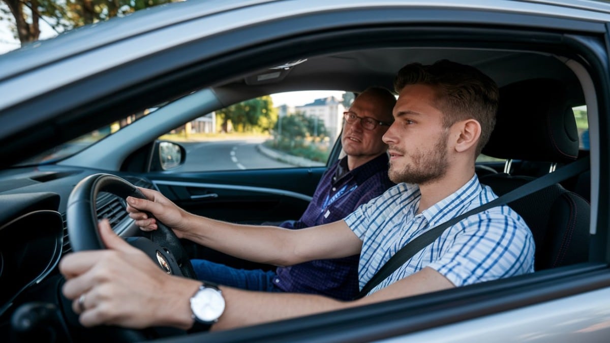 Apprentissage au volant voiture