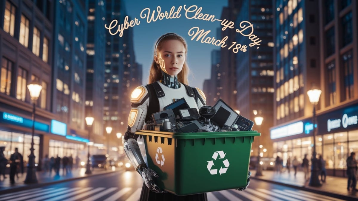 Cyborg recyclant des déchets électroniques