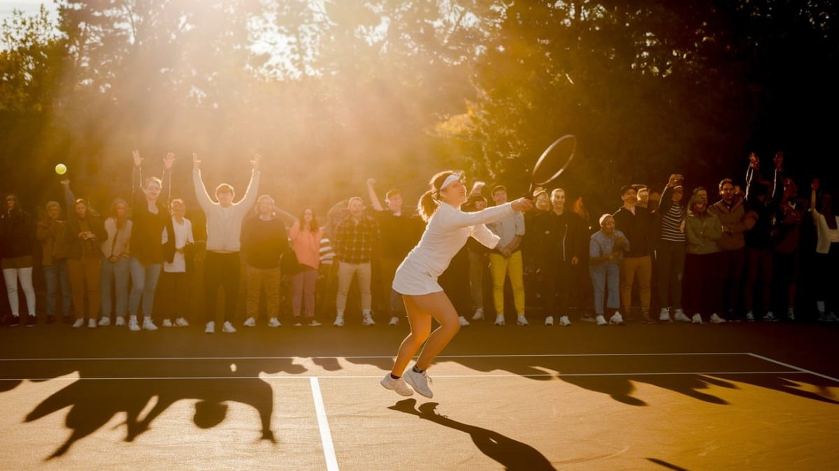 Match de tennis en plein air